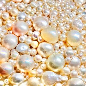 1円〜!!大量!!［パールおまとめ1000ct］d 約200g pearl 本真珠 マベパール アコヤ ベビーパール 南洋 白蝶 w4マ14