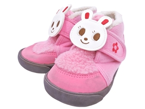 MIKIHOUSE ミキハウス ボア付き ウインター ブーツ 14.5cm ピンク ◆■ ☆ eka1 子供服