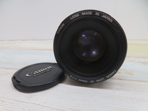 ●●Canon EF50mm F1.4 カメラレンズ キャノン USM 標準レンズ　両側キャップ付き USED 95729●●！！