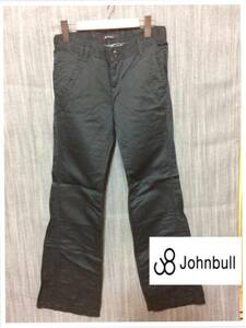 ■JOHNBULL ジョンブルブーツカットチノパンS新品黒レディース