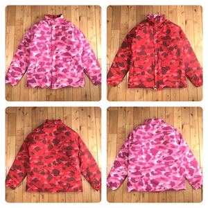 ★リバーシブル★ ダウンジャケット Lサイズ pharrell camo × pink camo a bathing ape BAPE エイプ ベイプ red camo down jacket z6873