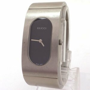 １円～ GUCCI グッチ レディース バングル ウォッチ 2400L ブラック文字盤 クォーツ ◆クリックポスト185円◆質屋 神戸つじの