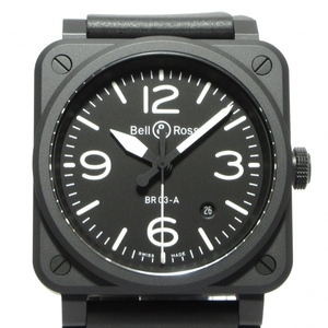 Bell&Ross(ベルアンドロス) 腕時計■美品 BR 03 ブラックマット BR03 / BR03A-BL-CE/SRB メンズ セラミック×ラバーベルト 黒