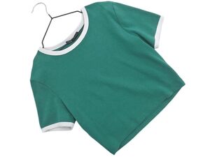 ZARA ザラ クロップド Tシャツ sizeM/緑 ■◆ ☆ eec7 レディース