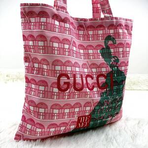 1円 【新品未使用】 GUCCI グッチ THE MET コラボ トートバッグ ハンドバッグ ロゴ 総柄 美術館 手提げ メンズ レディース