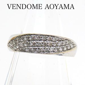 Vendome AOYAMA ヴァンドーム 青山　K18WG ホワイトゴールド リング 指輪 ダイヤモンド 0.26ct 約7号 レディース ジュエリー アクセサリー