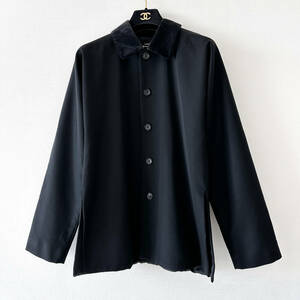 【極美品】希少 tricot COMME des GARCONS トリココムデギャルソン / 98AW Gabardine Jacket 90s ジャケット 黒 1998 ベロア コート