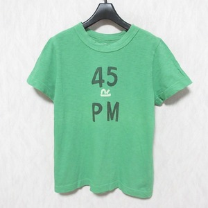 美品 45r 45RPM フォーティファイブアール ピーエム ロゴプリント 半袖 Tシャツ カットソー 3 グリーン