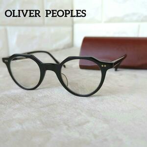 1円～ 1スタ 【希少】 OLIVER PEOPLES オリバーピープルズ メガネフレーム アイウェア OP-L BLK 眼鏡 めがね メガネ ブラック ケース付き
