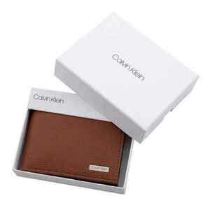 ☆匿名発送☆新品タグ付き 海外限定 CALVIN KLEIN Wallet カルバンクライン CK 2つ折り財布 レザー ウォレット 小銭入れ付き 男女兼用