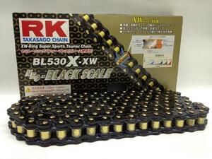 送料無料　☆RKチェーン! BL525X-XW-130L ブラックチェーン