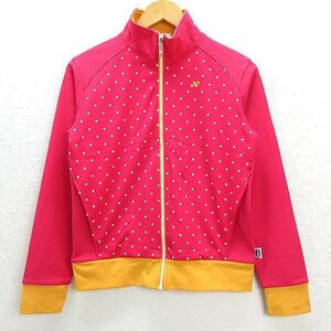 ☆☆ ヨネックス/YONEX VERY COOL ドット柄 トラックジャケット ジャージ【L】ピンクLADIES/71