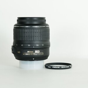 [美品｜フィルター付] Nikon AF-S DX NIKKOR 18-55mm F3.5-5.6 G VR / ニコンFマウント