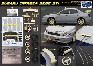 ZoomOn Z163 1/24 スバル インプレッサ S202 STI パーツセット(タミヤ用)