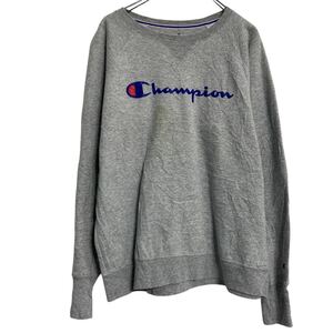 champion プリント スウェット トレーナー チャンピオン L グレー ラグラン プルオーバー 古着卸 アメリカ仕入 a611-6402