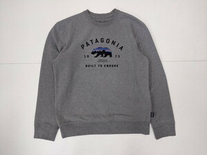 10．パタゴニア patagonia アーチド フィッツロイ ベア アップライザル クルー スウェットシャツ メンズS 39544 グレー x204