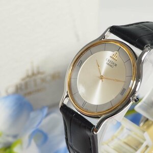 クレドール CREDOR セイコー SEIKO K18ベゼル 革ベルト メンズ 腕時計 箱 C539 中古