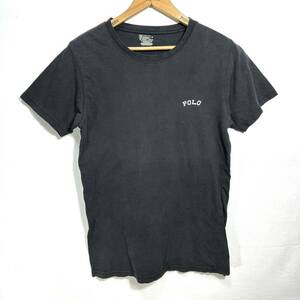 ■ POLO by Ralph Lauren UNDERWEAR ワンポイント 胸 ロゴ プリント Tシャツ S 黒 ブラック 古着 ポロ ラルフローレン アンダーウェア ■