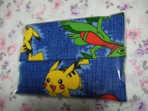 ポケットティッシュカバー☆キッズ☆入園入学☆9㎝×13㎝☆青色☆ポケモン☆ティッシュ入り☆ポケットティッシュカバー☆B☆