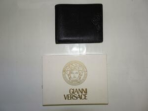 BDP45★ヴェルサーチ/VERSACE 2つ折り財布 二つ折り財布 札入れ カードケース メデューサロゴ ブラック 箱付き