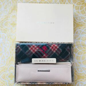 【希少】新品/BURBERRY/筆箱/タオルハンカチ/正規品/未使用/即決/匿名発送/バーバリー/ノバチェック/バニティ/化粧/ペンケース/ポーチ/箱無