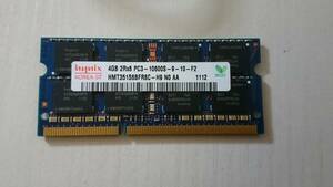 動作品　Hynix PC3-10600S 4GB DDR3ノートPC用メモリ