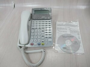▲Ω ZI2 15729※保証有 NEC Aspire Dterm85 32ボタン漢字表示電話機 DTR-32KH-1D(WH) 電話機・CD-ROM付