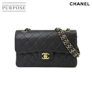 新品同様 シャネル CHANEL マトラッセ 23 チェーン ショルダー バッグ キャビアスキン レザー ブラック A01113 90228881