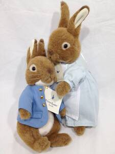 ◆ PETER RABBIT ピーターラビットM ミセスラビットM ピーターのおかあさん ぬいぐるみ 2体まとめて おもちゃ シミ汚れあり 中古品