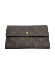 LOUIS VUITTON 3つ折り財布 PVC ブラウン モノグラム メンズ M61215