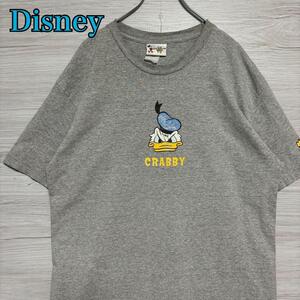 【両面デザイン】Disney ディズニー　ドナルド　Tシャツ　半袖　海外輸入　ヴィンテージ　一点物　キャラクター　ゆったり　オーバーサイズ