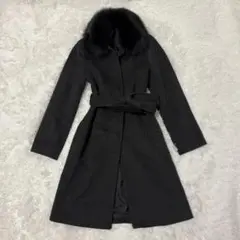 BCBGMAXAZRIA フォックスファー ウールコート Aライン