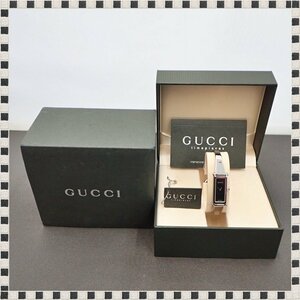 【 美品 】 グッチ バングルウォッチ 1500L クォーツ 黒 ブラック レディース 付属品有 電池交換済 GUCCI 1円スタート