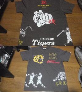 未使用 優勝記念 阪神タイガース パンクドランカーズ punkdrunkers コラボ アレ Tシャツ L チャコール 2023 プロ野球 セリーグ 関西 大阪