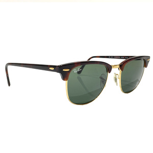 中古AB/使用感小 Ray-Ban レイバン サングラス RB3016 クラブマスター モックトータス/ゴールド G-15 ブロー ブラウン 20451264