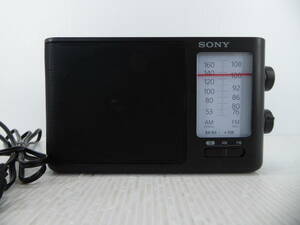 ★☆SONY ワイドFM対応 FM/AMポータブルラジオ ICF-506 動作品 ACコード付き☆★