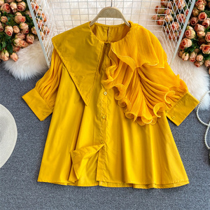 新品 /キャンディーカラー ブラウス /【YELLOW】イエロー/