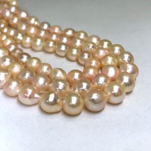 1円〜!!▲アコヤ本真珠ネックレス▲D 約68.6g 約45cm 約5.5-7.0mm珠 pearl necklace jewelry パール DA0/DD0 113