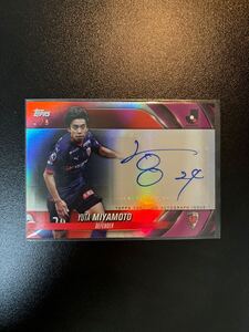 宮本 優太 2024 Topps Jリーグ Flagship 直筆サイン レッドパラレル(5枚限定) J-League サッカー 京都サンガ