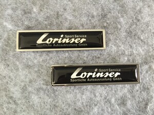 ★lorinser メルセデス・ベンツ★08★ ステッカー エンブレム デカール プレート スクラッチを隠す シール装飾 バッジステッカー 2枚セット