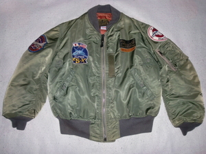 ★`80sアメリカ製 AVIREX MA-1 フライトジャケット US M `80s米国製アヴィレックス FS-X T-4 Blue Impulse ヴィンテージタイプ MA-1