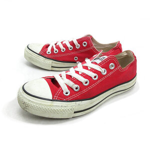 Z■【US5】コンバース/CONVERSE オールスターロウ AL STAR LOWキャンバススニーカー■赤LADIES/63【中古】■