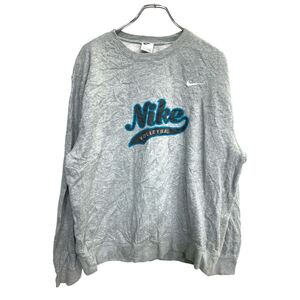 NIKE プリントスウェット トレーナー Lサイズ ナイキ グレー 古着卸 アメリカ仕入 t2411-3064