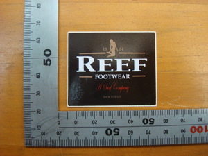 新品REEF (リーフ)ステッカー（FOOTWEARロゴ＆リーフガール）ブラック（小）（紙製）