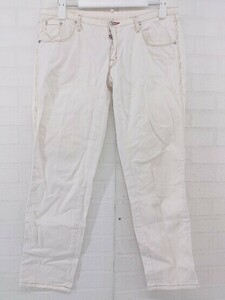 ◇ DSQUARED2 ディースクエアード ローライズ デニム パンツ サイズ40 オフホワイト系 レディース P