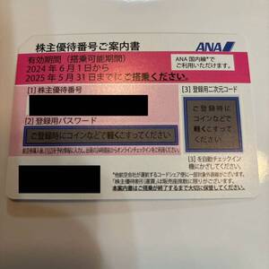 【送料無料】全日空 ANA 株主優待 1枚 有効期間 2025年5月31日まで