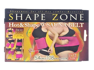 サウナベルト SHAPE ZONE ホット＆シェイプ 特殊サウナ構造 2枚組 ピンク 送料250円