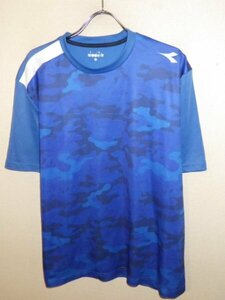 z5008diadora★ディアドラ★総柄Tシャツ★サイズO★人気★激安★送料格安