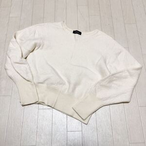 和537★ GREEN LABEL RELAXING UNITED ARROWS グリーンレーベルリラクシング ニット セーター ホワイト レディース ウールブレンド