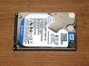 ★ 750GB ★ Western digital Blue 【 WD7500BPVX 】 良品 ★H83